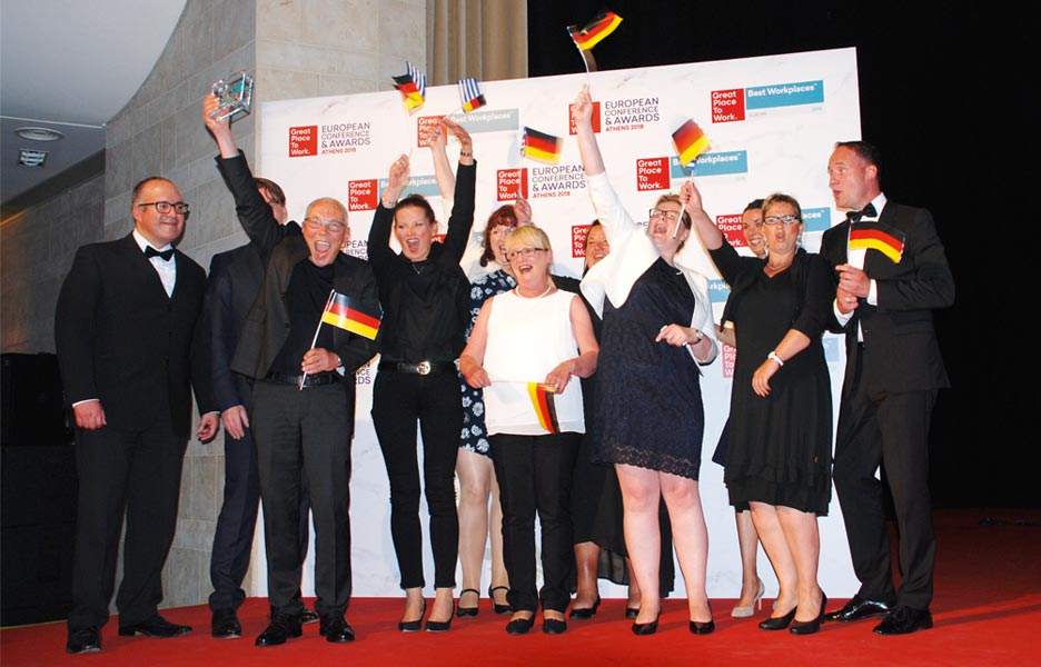 domino-world als Gewinner bei der Preisverleihung von Great Place To Work.