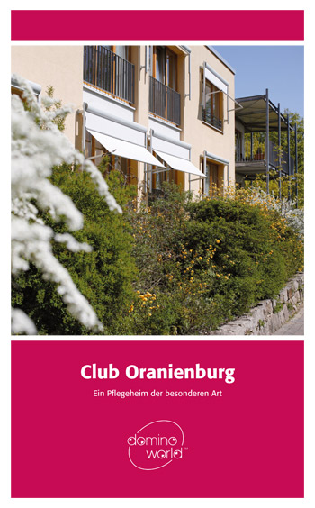 Broschüre der domino-world-Pflegeeinrichtung Club Oranienburg