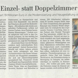 Bericht über domino-world in der Märkische Allgemeine Zeitung vom 28.03.2019