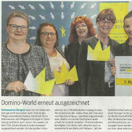 Bericht über domino-world im Oranienburger Generalanzeiger vom 29.05.2019