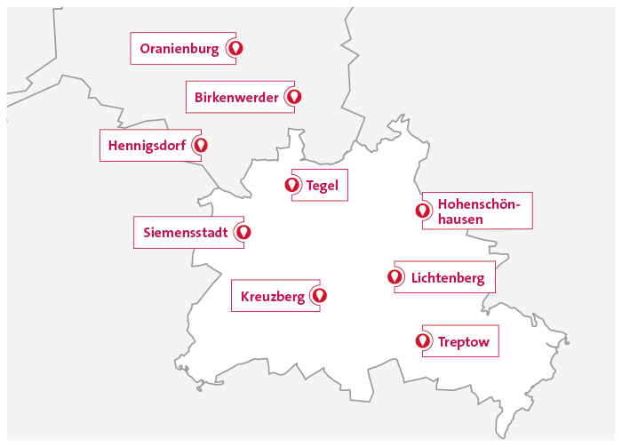 domino-world Standorte in Berlin und Brandenburg.